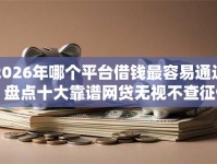 2026年哪个平台借钱最容易通过？盘点十大靠谱网贷无视不查征信平台