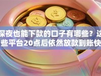 深夜也能下款的口子有哪些？这些平台20点后依然放款到账快