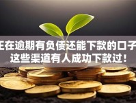 正在逾期有负债还能下款的口子？这些渠道有人成功下款过！