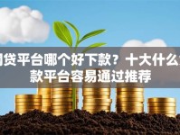 网贷平台哪个好下款？十大什么贷款平台容易通过推荐