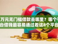 1万元无门槛借款去哪里？哪个平台借钱最容易通过看这8个平台