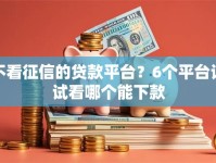 不看征信的贷款平台？6个平台试试看哪个能下款