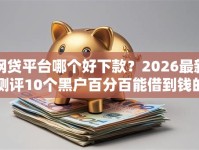 网贷平台哪个好下款？2026最新测评10个黑户百分百能借到钱的平台