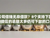 公司借钱无息借款？8个支持下款到微信的逾期太多仍可下款的口子