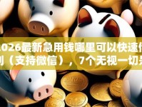2026最新急用钱哪里可以快速借到（支持微信），7个无视一切是人就下款无私分享