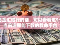 易金汇借钱的话，可以看看这5个当前逾期能下款的救命平台