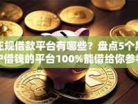 正规借款平台有哪些？盘点5个黑户借钱的平台100%能借给你参考