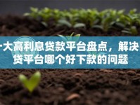 十大高利息贷款平台盘点，解决网贷平台哪个好下款的问题