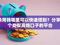 急用钱哪里可以快速借到？分享5个类似高炮口子的平台