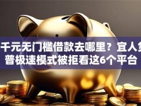 6千元无门槛借款去哪里？宜人贷普极速模式被拒看这6个平台