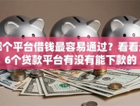 哪个平台借钱最容易通过？看看这6个贷款平台有没有能下款的