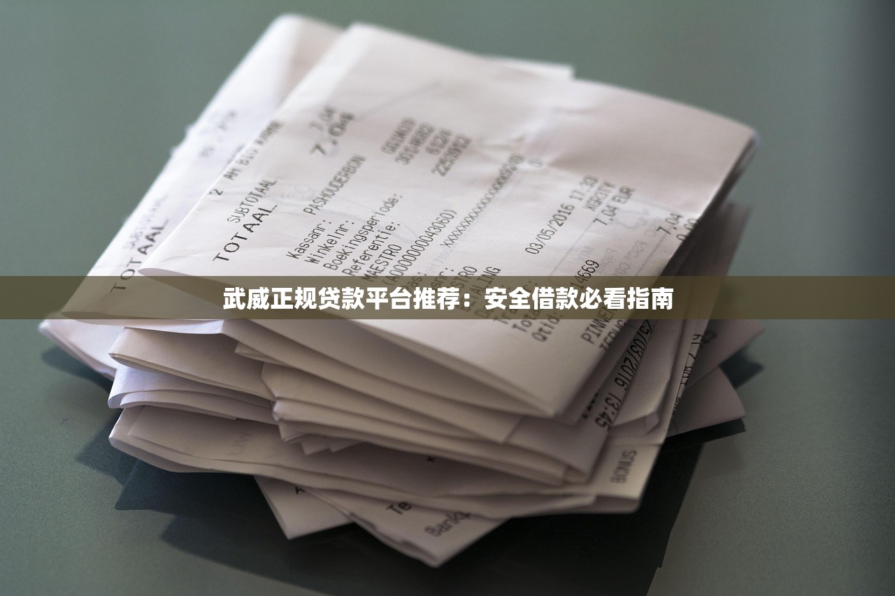武威正规贷款平台推荐:安全借款必看指南 武威正规贷款平台推荐:安全借款必看指南