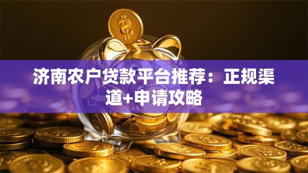 济南农户贷款平台推荐：正规渠道+申请攻略