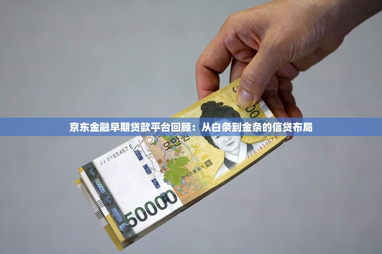 京东金融早期贷款平台回顾:从白条到金条的信贷布局 京东金融早期贷款平台回顾:从白条到金条的信贷布局