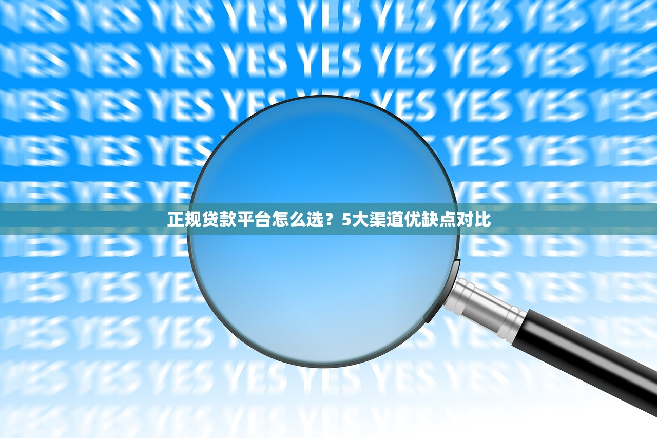 正规贷款平台怎么选？5大渠道优缺点对比