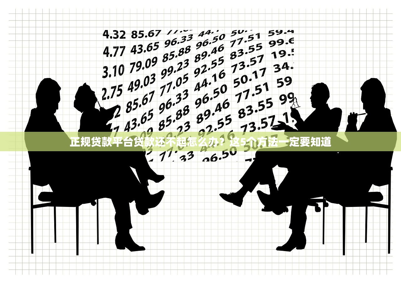 正规贷款平台贷款还不起怎么办？这5个方法一定要知道
