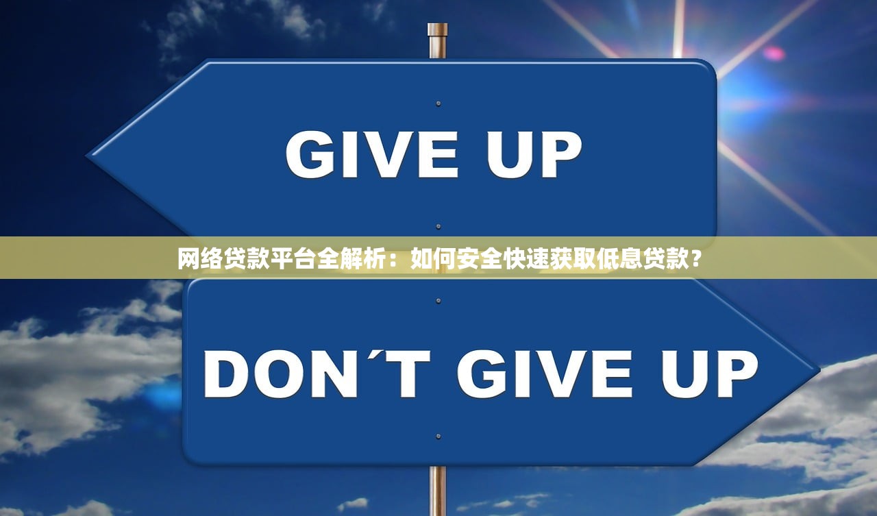 网络贷款平台全解析:如何安全快速获取低息贷款? 网络贷款平台全解析:如何安全快速获取低息贷款?