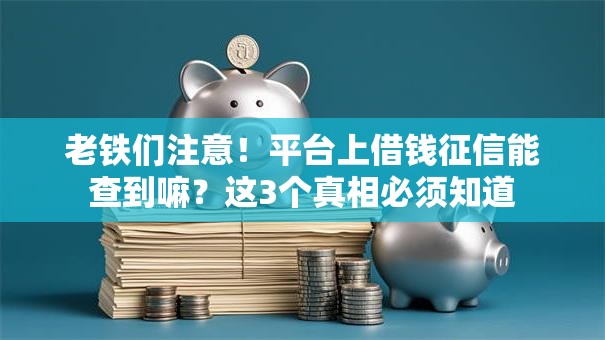 老铁们注意！平台上借钱征信能查到嘛？这3个真相必须知道