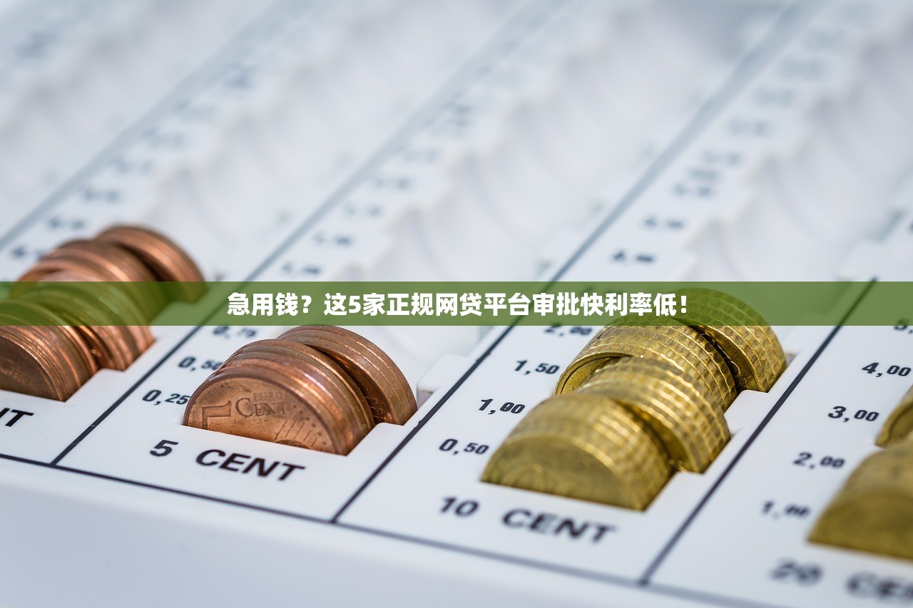 急用钱？这5家正规网贷平台审批快利率低！