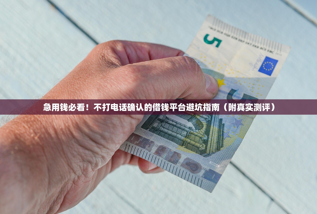 急用钱必看！不打电话确认的借钱平台避坑指南（附真实测评）