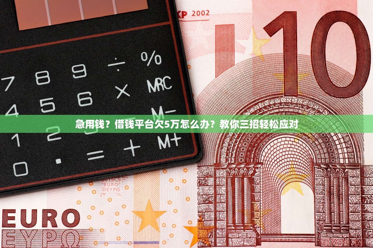 急用钱？借钱平台欠5万怎么办？教你三招轻松应对
