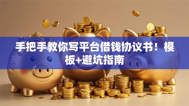 手把手教你写平台借钱协议书！模板+避坑指南