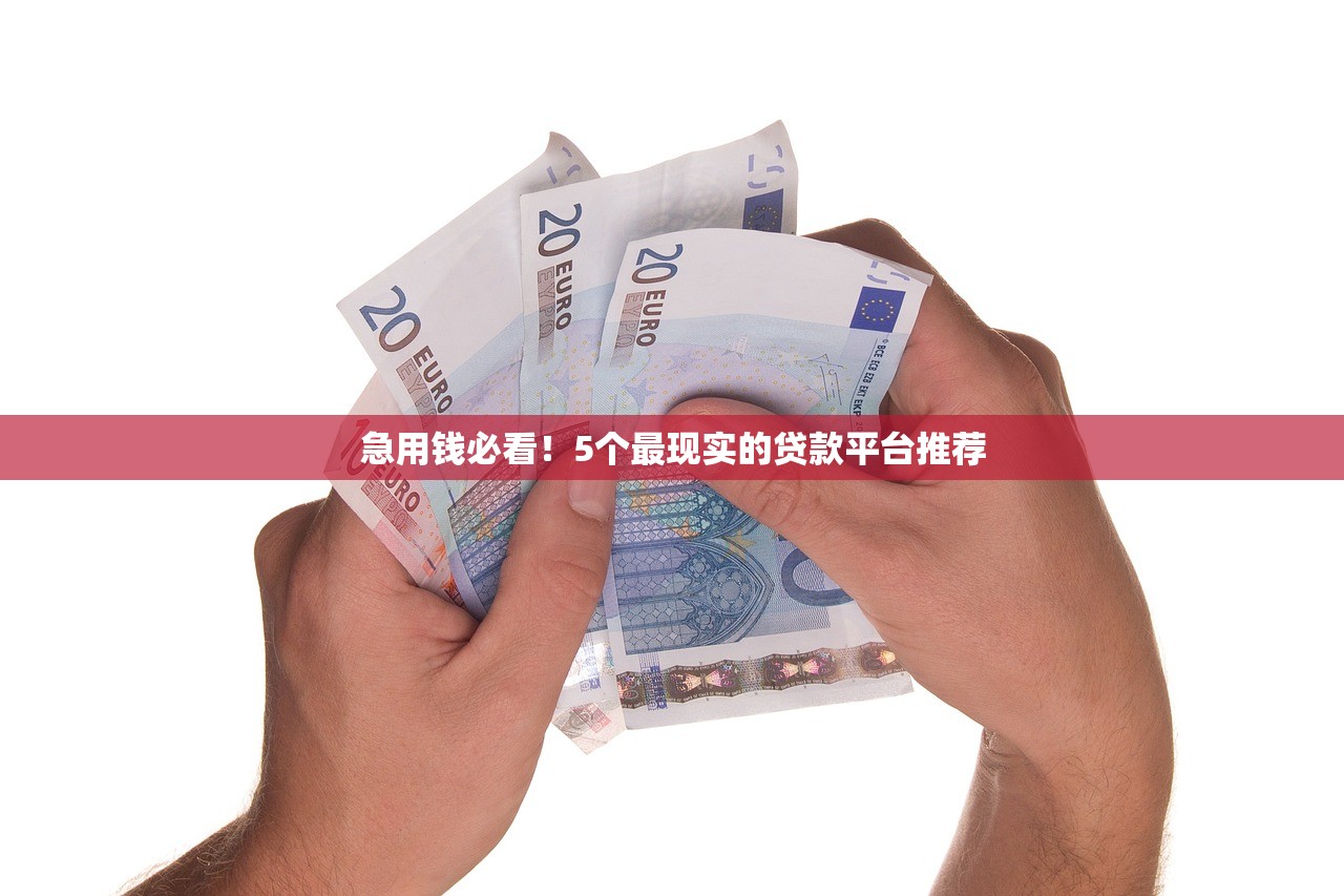急用钱必看！5个最现实的贷款平台推荐