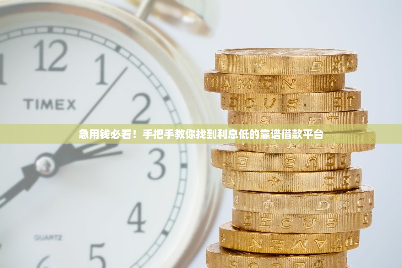 急用钱必看！手把手教你找到利息低的靠谱借款平台