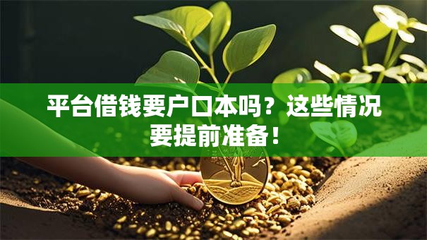 平台借钱要户口本吗？这些情况要提前准备！