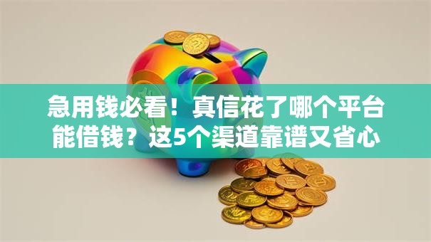 急用钱必看！真信花了哪个平台能借钱？这5个渠道靠谱又省心