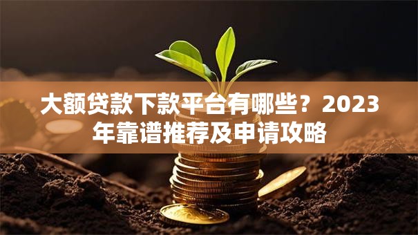大额贷款下款平台有哪些？2023年靠谱推荐及申请攻略