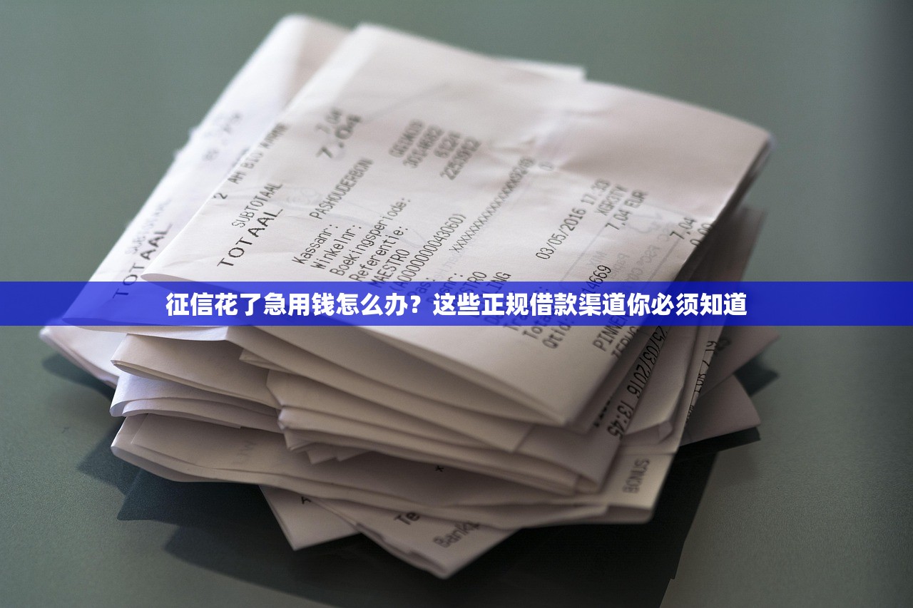 征信花了急用钱怎么办?这些正规借款渠道你必须知道 征信花了急用钱怎么办?这些正规借款渠道你必须知道