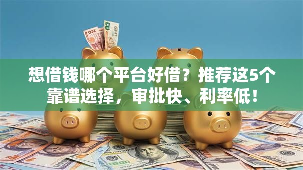 想借钱哪个平台好借？推荐这5个靠谱选择，审批快、利率低！