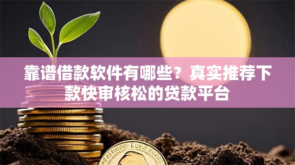 靠谱借款软件有哪些？真实推荐下款快审核松的贷款平台