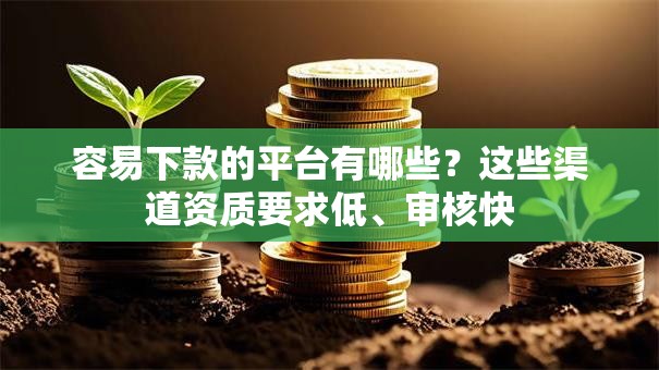 容易下款的平台有哪些？这些渠道资质要求低、审核快