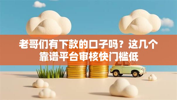 老哥们有下款的口子吗？这几个靠谱平台审核快门槛低
