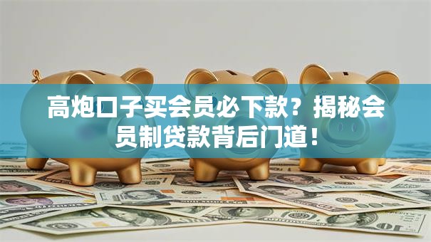 高炮口子买会员必下款？揭秘会员制贷款背后门道！