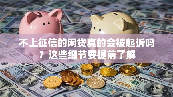 不上征信的网贷真的会被起诉吗？这些细节要提前了解
