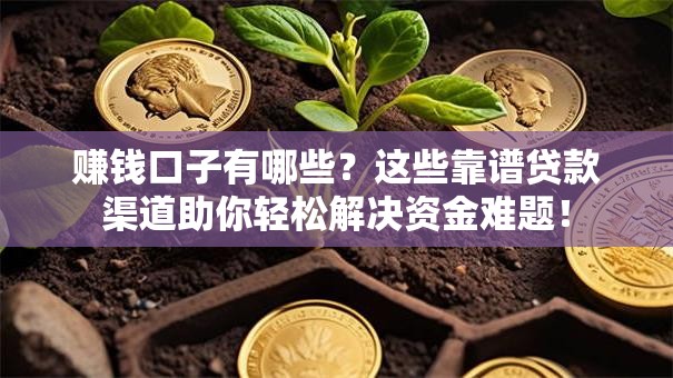 赚钱口子有哪些？这些靠谱贷款渠道助你轻松解决资金难题！