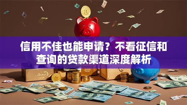 信用不佳也能申请？不看征信和查询的贷款渠道深度解析