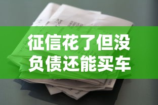 征信花了但没负债还能买车吗？过来人教你破解贷款难题