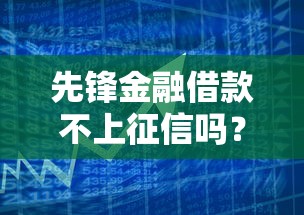 先锋金融借款不上征信吗？深度解析平台风控与征信关联