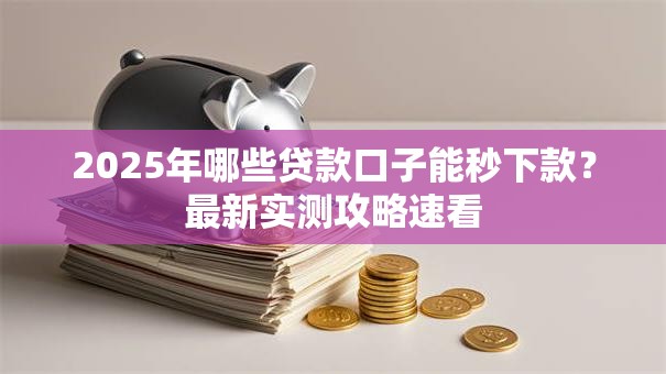 2025年哪些贷款口子能秒下款？最新实测攻略速看