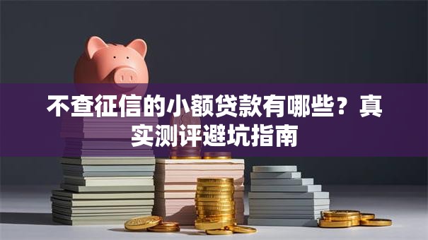 不查征信的小额贷款有哪些？真实测评避坑指南