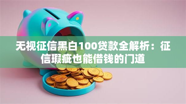 无视征信黑白100贷款全解析：征信瑕疵也能借钱的门道