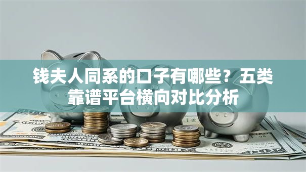钱夫人同系的口子有哪些？五类靠谱平台横向对比分析