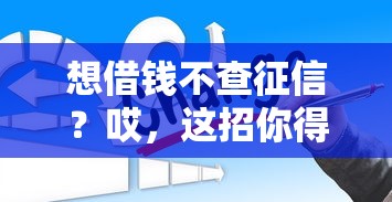 想借钱不查征信？哎，这招你得知道！