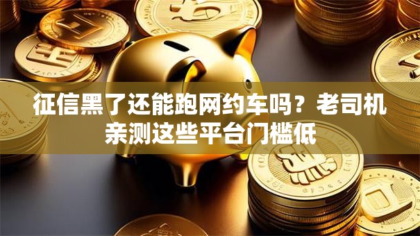 征信黑了还能跑网约车吗？老司机亲测这些平台门槛低