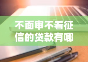 不面审不看征信的贷款有哪些？快速到账、低门槛产品解析！