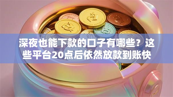 深夜也能下款的口子有哪些？这些平台20点后依然放款到账快